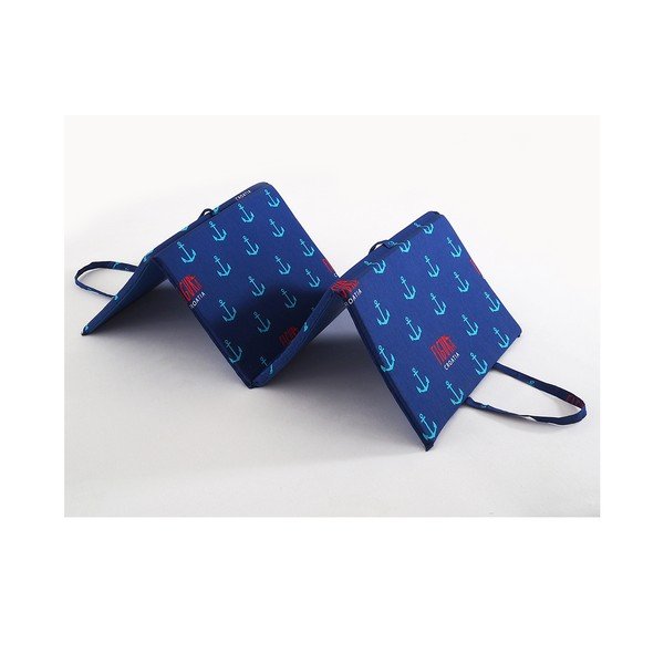 Modrý záhradný sedák na ležadlo 49x137 cm Anchors – B.E.S.-image-1