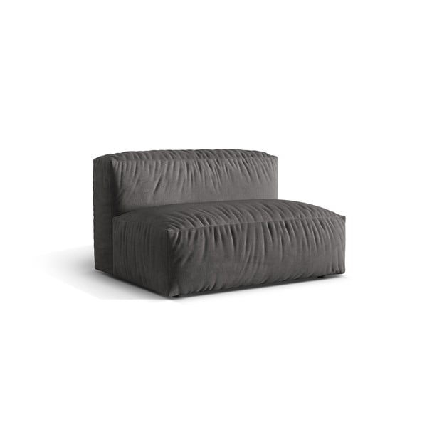 Sivý zamatový modul pohovky (stredový diel) Martina – Micadoni -image-1