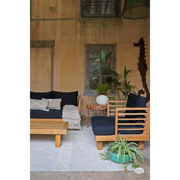 Biely prateľný ručne tkaný bavlnený koberec 200x300 cm Tribu Natural – Lorena Canals-image-3