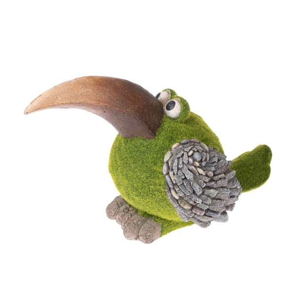 Zelená záhradná dekorácia v tvare vtáka Dakls