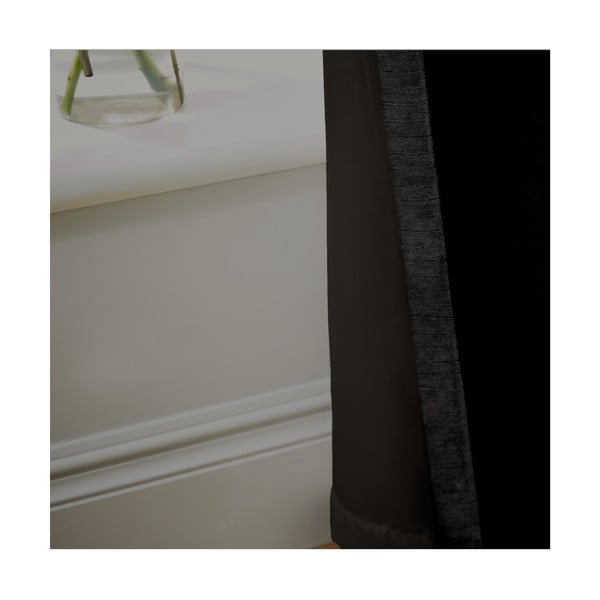 Čierne termozávesy v súprave 2 ks zo ženilky 229x183 cm Selene Luxury Chenille – Hyperion-image-2