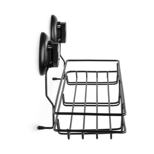 Čierna samodržiaca nástenná kuchynská polička Compactor Bestlock Black Kitchen Shelf, 45,5 x 12 cm-image-4