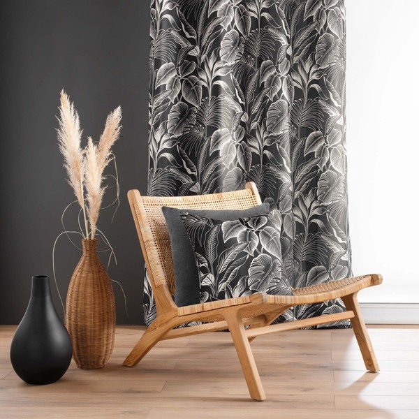 Čierno-biely záves 140x260 cm Cabana – douceur d'intérieur-image-3