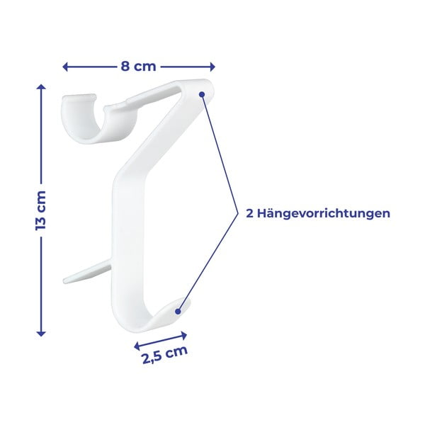 Biele závesné plastové háčiky v súprave 3 ks – Maximex-image-4