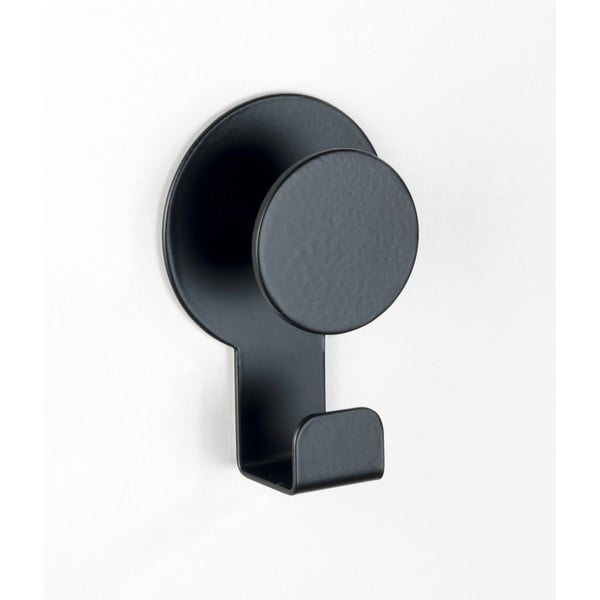 Čierny matný nástenný háčik Wenko Blandas-image-3