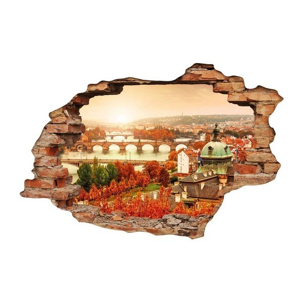 3D samolepka na stenu Ambiance Praha Jeseň, 90 × 60 cm-image-2