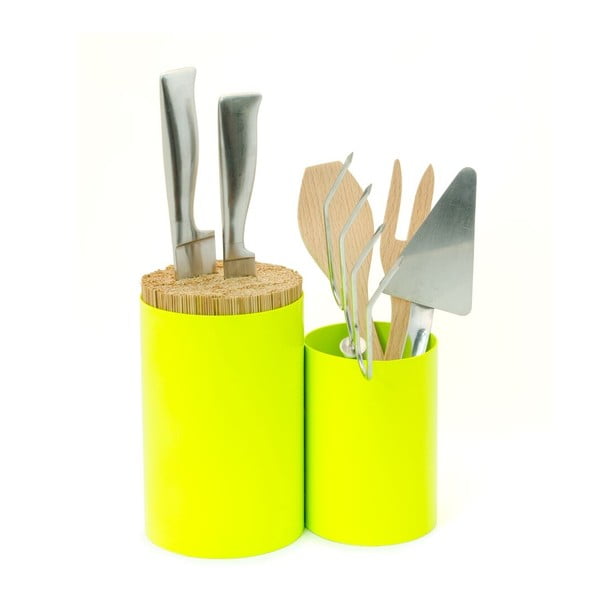 Blok na nože a kuchynské náčinie Knife&Spoon Lime