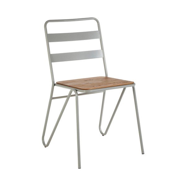 Sivá/v prírodnej farbe jedálenská stolička z brestového dreva District – Premier Housewares