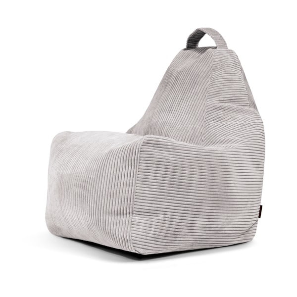 Svetlosivý menčestrový sedací vak Play Amuse – SLOWDOWN