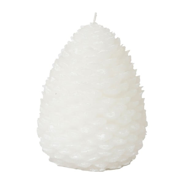 Biela sviečka Côté Table Cone Noel White, 15 cm
