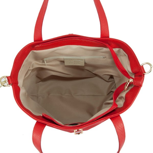 Kožená kabelka Andrea Cardone 2009 Red-image-2