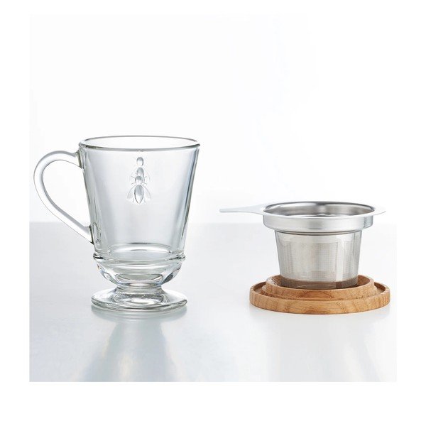 Sklenený hrnček so sitkom 270 ml Abeille – La Rochére-image-2