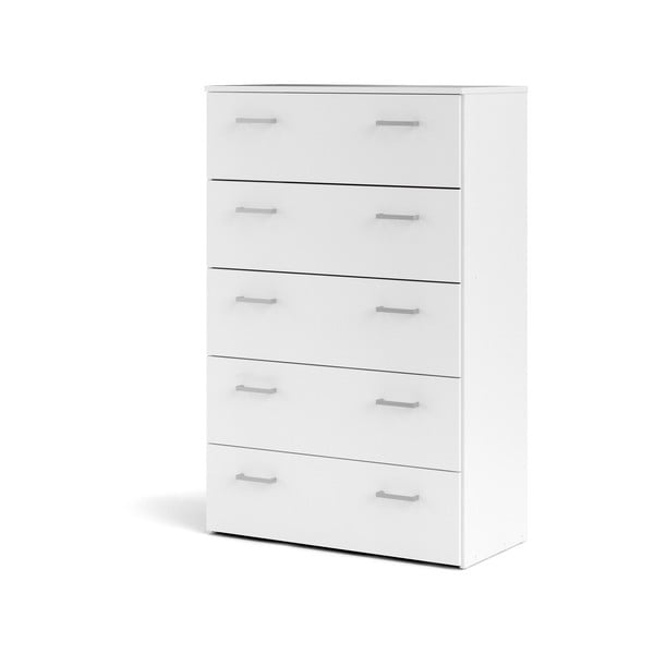 Biela vysoká komoda 74x115 cm Space – Tvilum-image-2