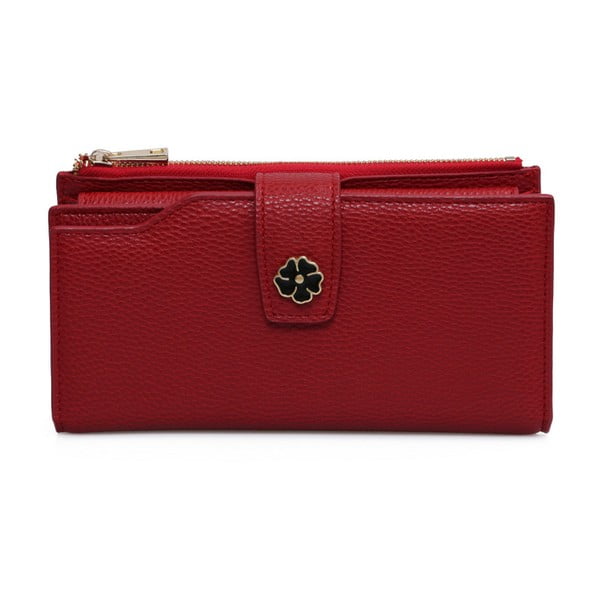 Červená peňaženka z koženky Laura Ashley Redan