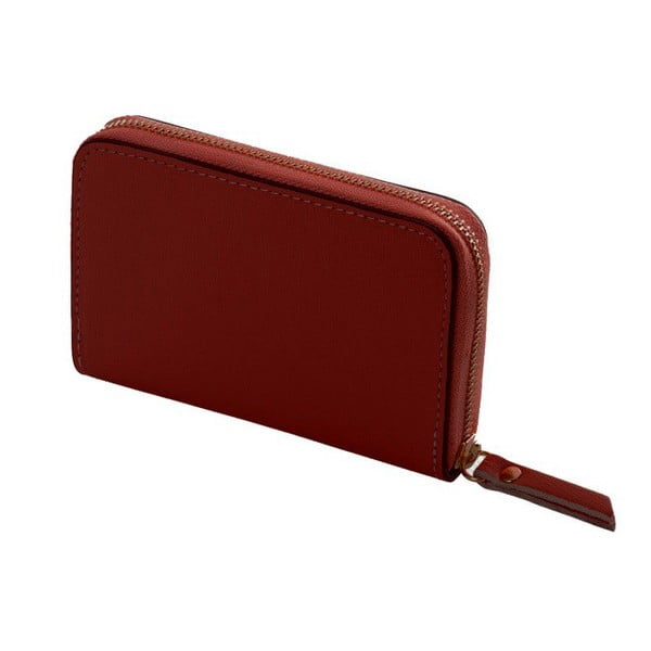 Tmavočervená peňaženka z pravej kože Andrea Cardone Leather