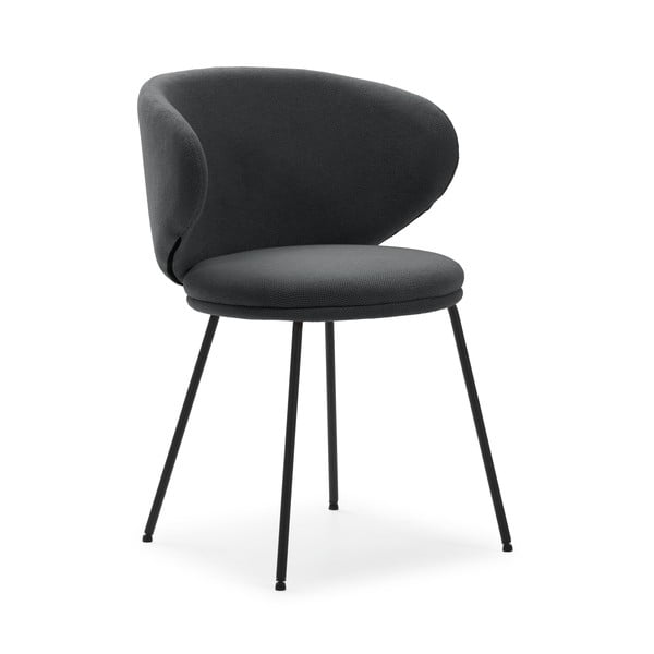 Tmavosivé čalúnené jedálenské kreslá v súprave 2 ks Rush – Marckeric