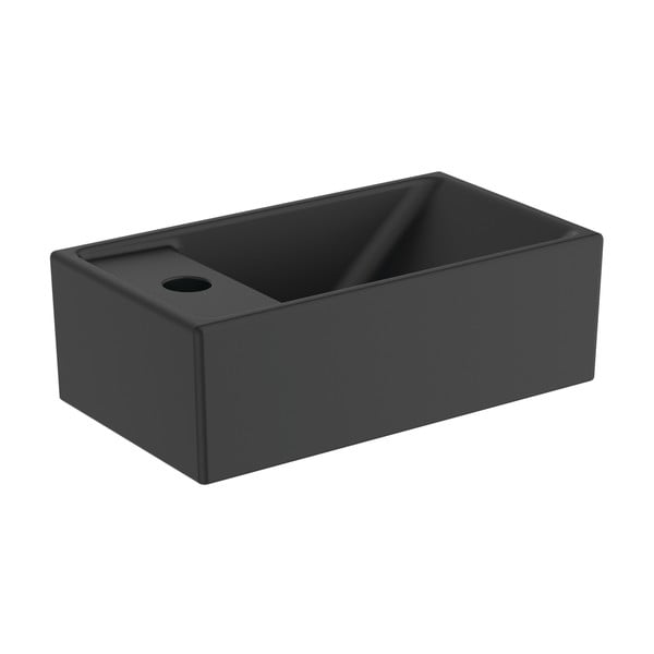 Matne čierne keramické umývadlo 37x21 cm i.Life S – Ideal Standard-image-1