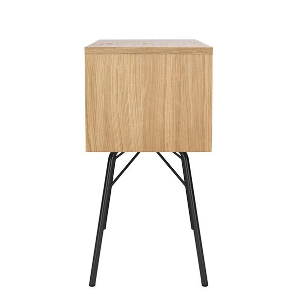 Nočný stolík v dekore duba v prírodnej farbe Rayburn - Woodman-image-4