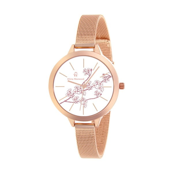 Dámske hodinky s remienkom vo svetloružovej farbe Olivia Westwood Fulore