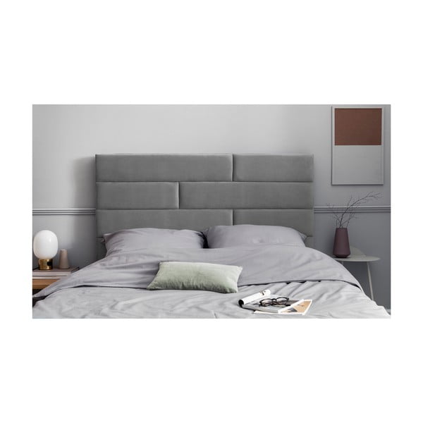 Svetlosivé čalúnené čelo postele 160x120 cm NY - Cosmopolitan Design-image-3