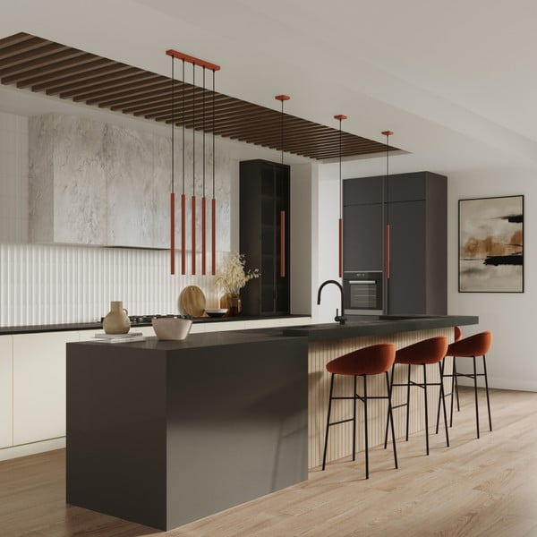 Závesné svietidlo v tehlovej farbe Fideus – Sollux-image-3