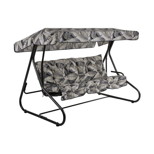 Sivá kovová záhradná hojdačka Milano – Dajar-image-1