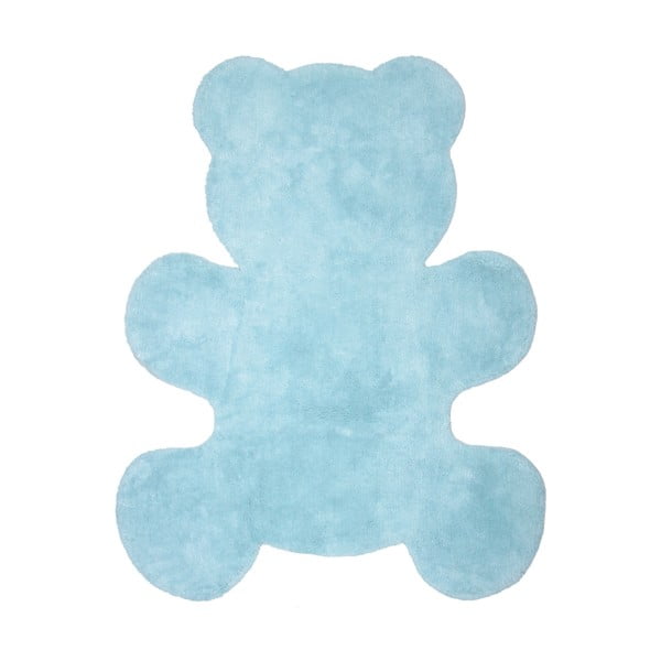 Detský modrý koberec Nattiot Little Teddy, 80 × 100 cm