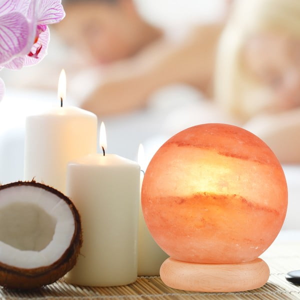 Oranžová soľná lampa, výška 16 cm Sally - LAMKUR-image-2