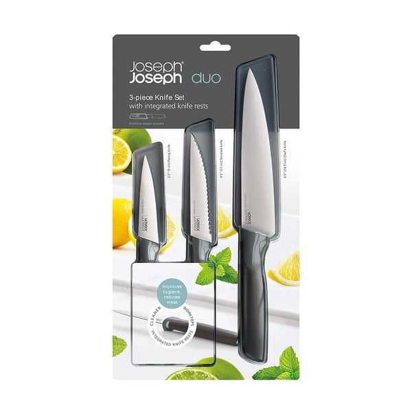 Súprava nožov z nehrdzavejúcej ocele s krytom 3 ks Elevate – Joseph Joseph-image-4