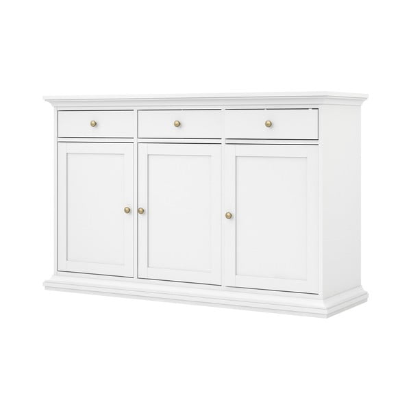 Biela nízka komoda 144x92 cm Paris – Tvilum-image-2