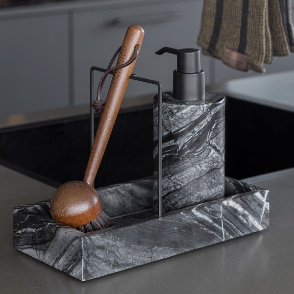 Tmavosivý kamenný organizér k drezu Marble – Mette Ditmer Denmark-image-2