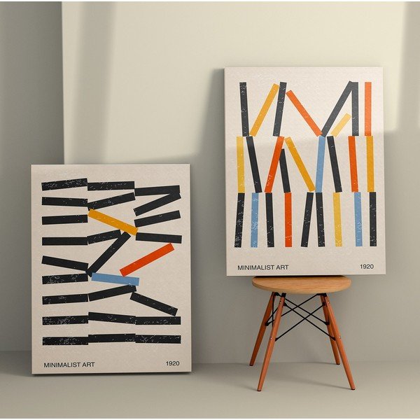 Obrazy v súprave 2 ks 50x70 cm Lines – Wallity-image-1