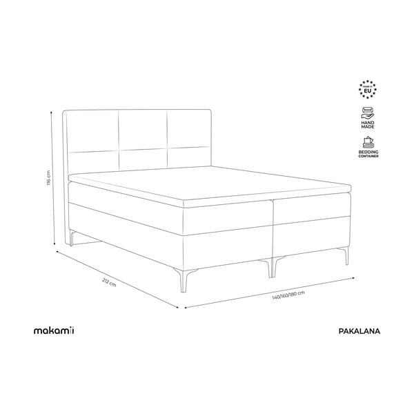 Svetlomodrá boxspring posteľ s úložným priestorom 140x200 cm Pakalana – Makamii-image-3