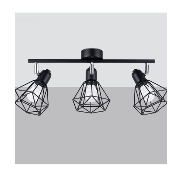 Čierne stropné svietidlo ø 10 cm Varpu – Sollux-image-3