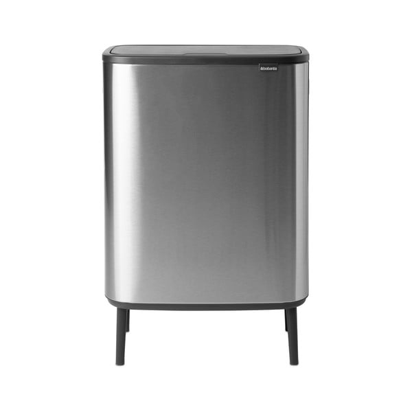 Dotykový oceľový odpadkový kôš na triedený odpad v matne striebornej farbe 60 l Bo Touch Bin Hi – Brabantia-image-3