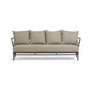 Béžová záhradná pohovka s kovovou konštrukciou Kave Home Mareluz