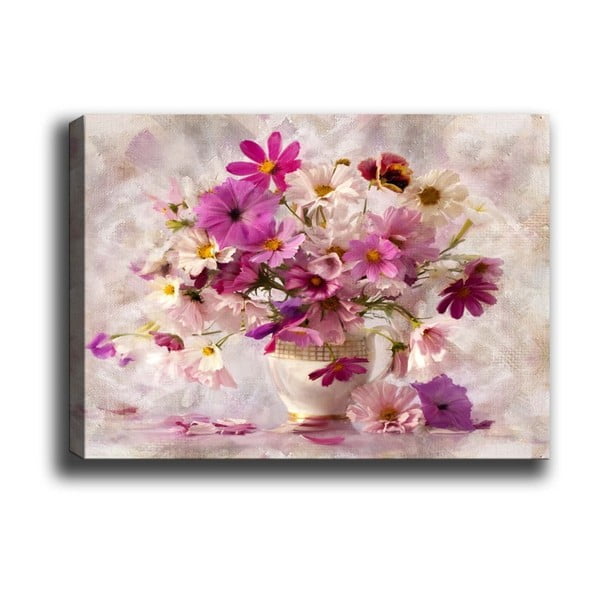 Nástenný obraz na plátne Tablo Center Flowers in Vase, 40 × 60 cm