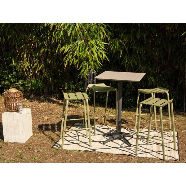Hliníkový záhradný barový stolík 67x67 cm Spring – Ezeis-image-4