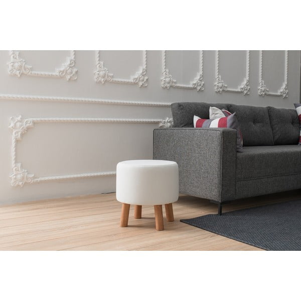 Biely taburet Silindir – Balcab Home-image-1