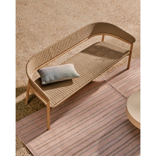 Záhradná pohovka z masívu akácie v béžovej a prírodnej farbe Arinella – Kave Home-image-2