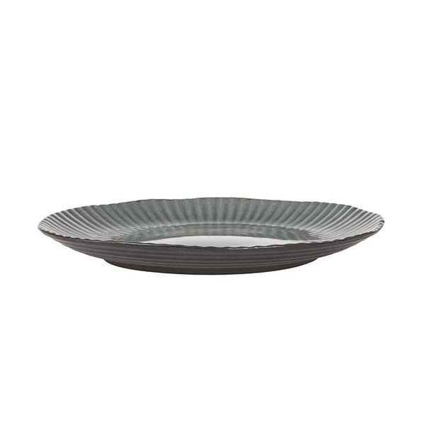 Sivý kameninový tanier Bahne & CO Birch, ø 27,5 cm