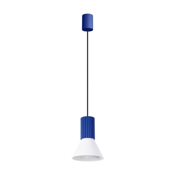 Modré kovové závesné svietidlo ø 14 cm Niru – Sollux