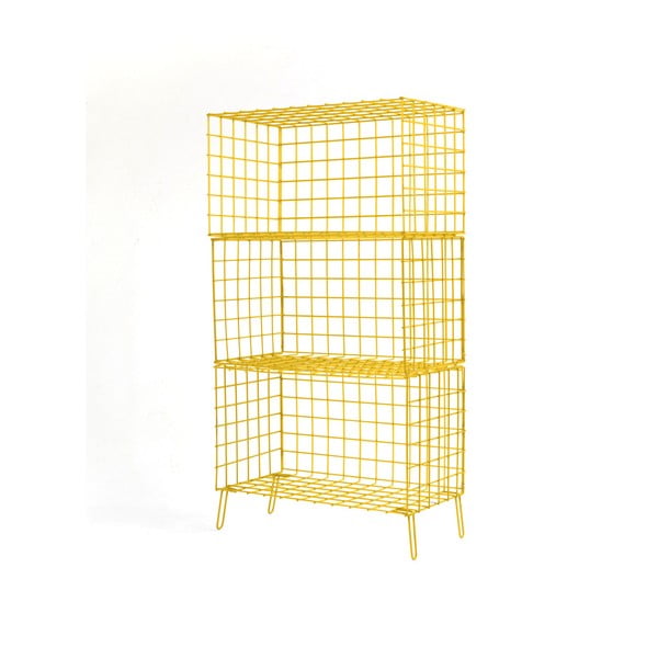 Žltá kovová úložná skrinka Really Nice Things, 56 × 100 cm