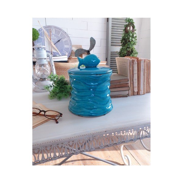 Dóza s viečkom Orchidea Milano Fish, výška 20 cm