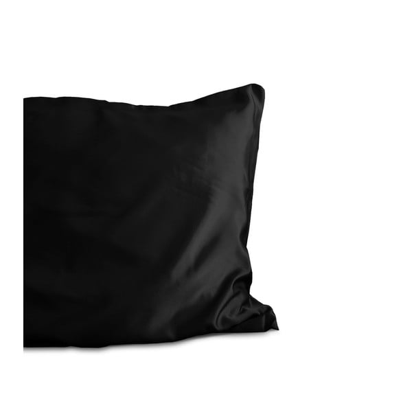 Čierna obliečka na vankúš z mikroperkálu Sleeptime Skin Care, 60 x 70 cm