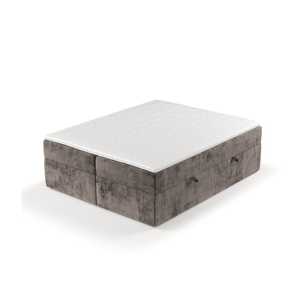 Hnedá boxspring posteľ s úložným priestorom 140x200 cm Yoko – Maison de Rêve