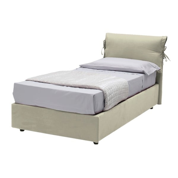 Béžová jednolôžková posteľ s úložným priestorom 13Casa Iris, 90 × 190 cm