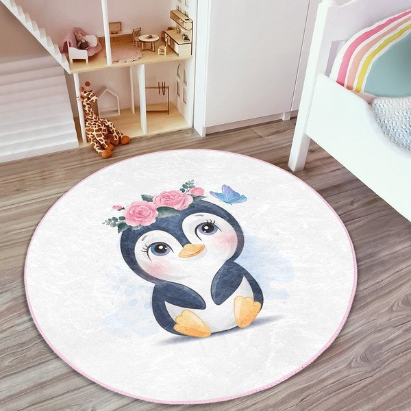 Biely detský koberec ø 100 cm Comfort – Mila Home-image-3