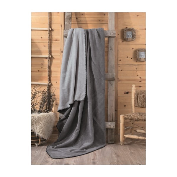 Sivá deka Stripe, 200 × 220 cm