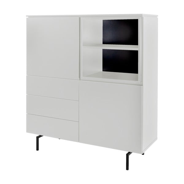 Biela vysoká komoda 120x133 cm Plain – Tenzo-image-1